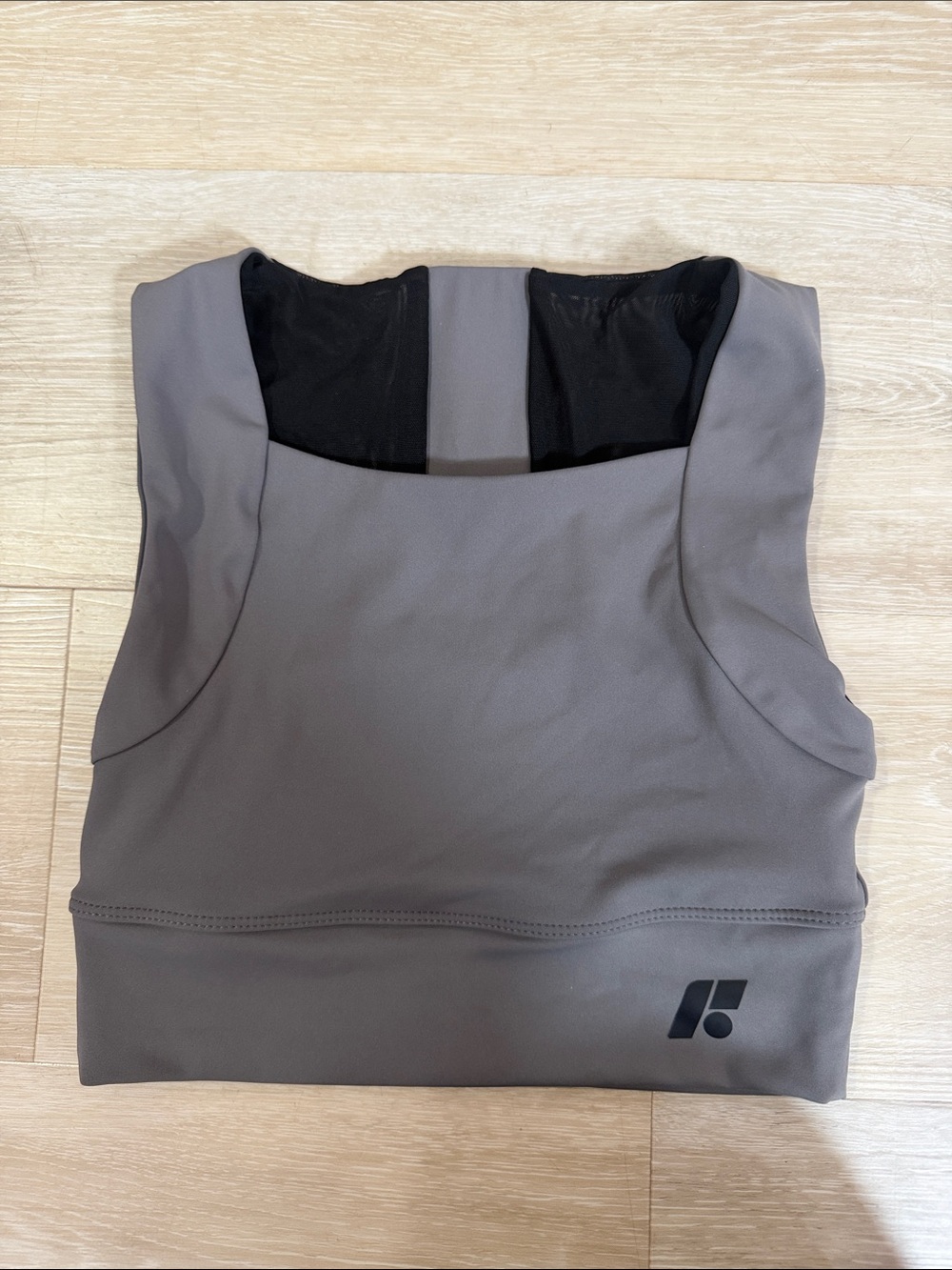 Forme Gray Mesh Posture Sports Bra